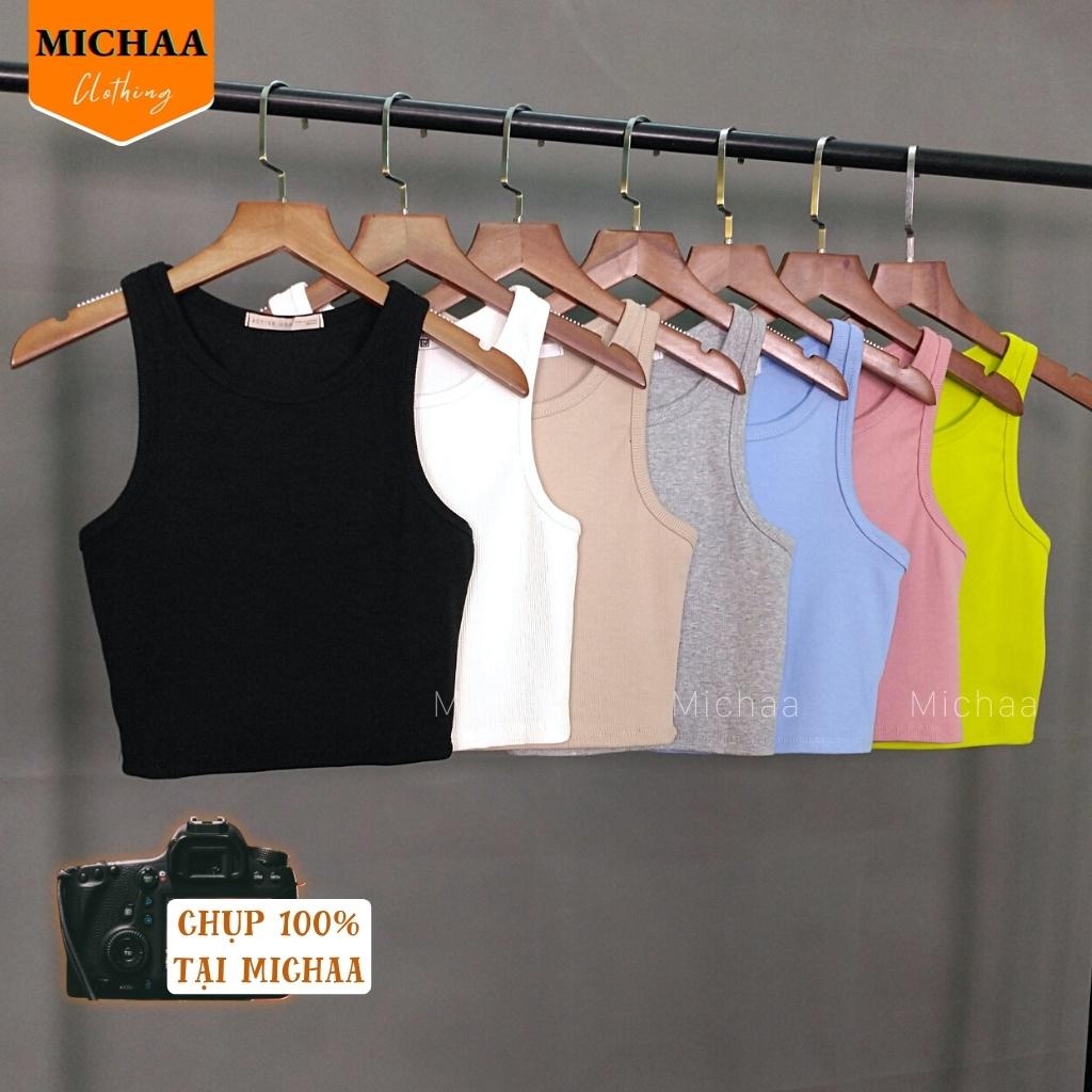 Áo Croptop Ba Lỗ DÂY QUẤN BỤNG Nữ Thun Gân Kiểu Ôm Body Sexy Ulzzang - MICHAA