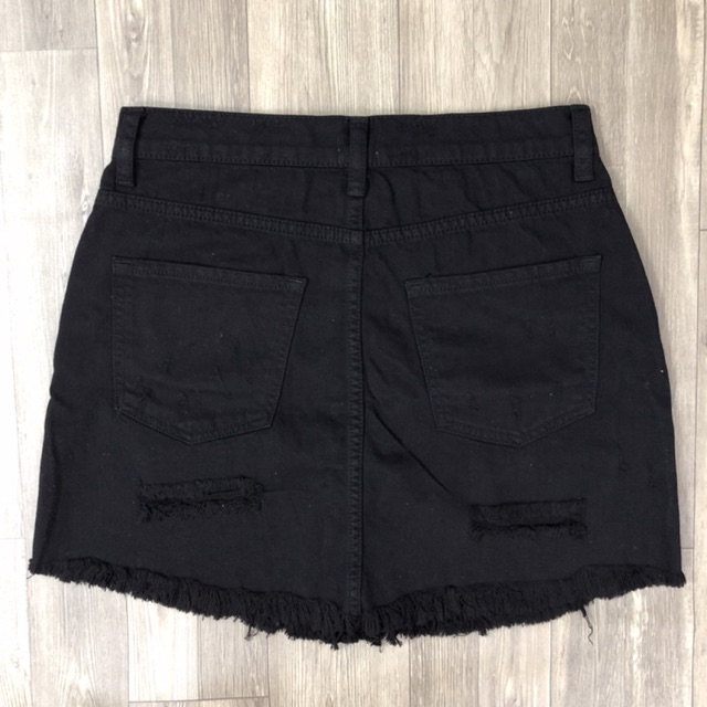 CHÂN VÁY JEAN DENIM SNEEK PEEK KHOÁ KÉO TUA RUA | BigBuy360 - bigbuy360.vn