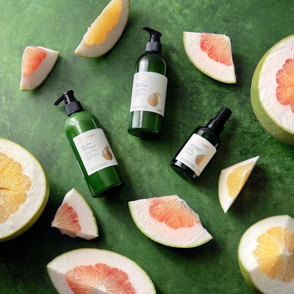 Combo Chăm Sóc Tóc Tinh Dầu Bưởi Cocoon: Dầu Gội 310ml + Dầu Xả 310ml + Nước Xịt Dưỡng Tóc Pomelo 140ml #May.shop | BigBuy360 - bigbuy360.vn