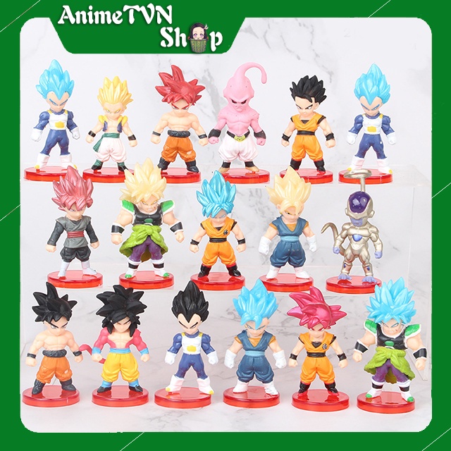 Mô hình nhựa mẫu nhỏ Anime Manga Dragon Ball - 7 viên ngọc rồng - Chibi dễ thương 6~7cm