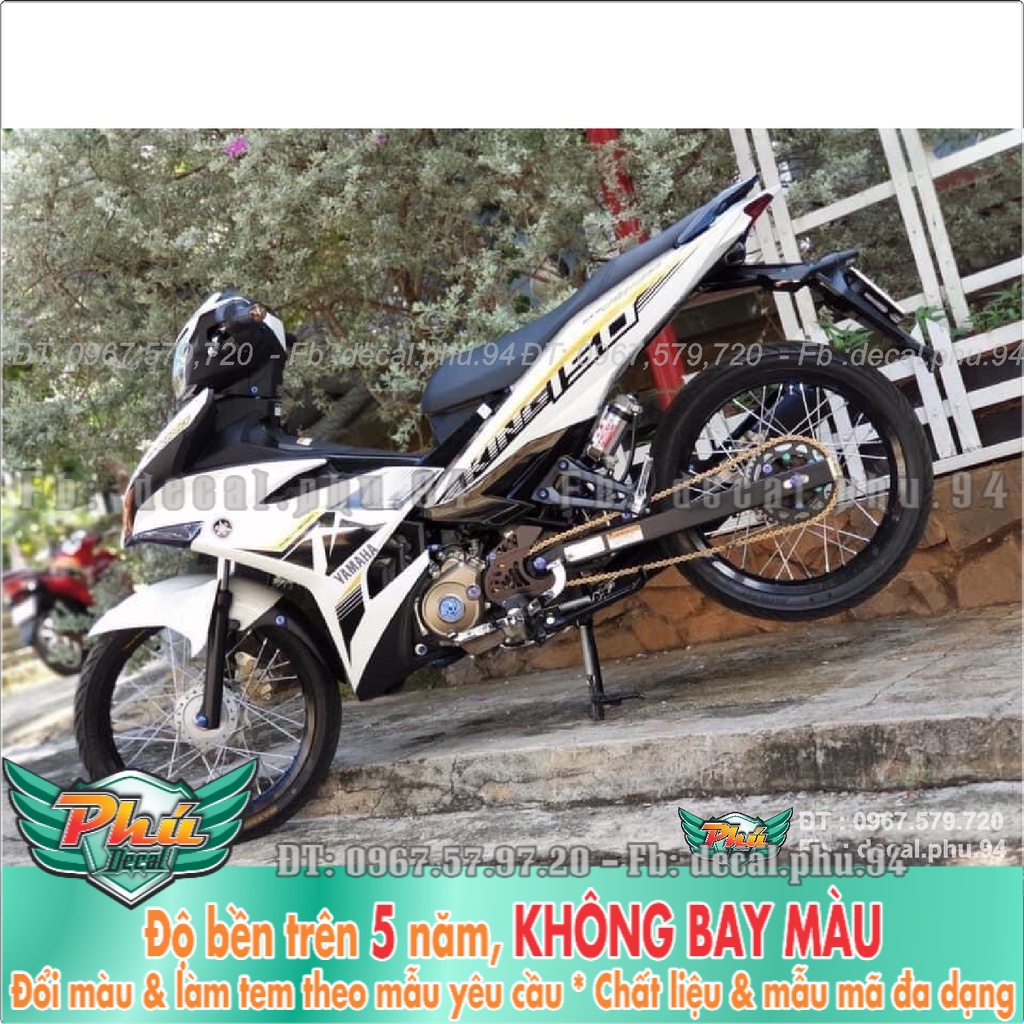 Tem Rời Exciter 150 Mx trắng đen (K) -1