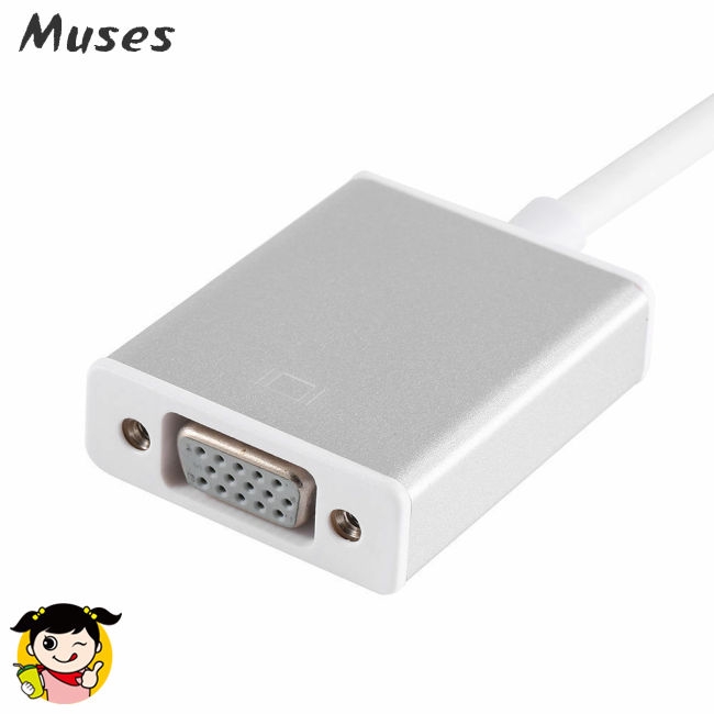 Muse07 USB 3.1 Type C to VGA Adapter USB-C Male to VGA 1080p Female Converter