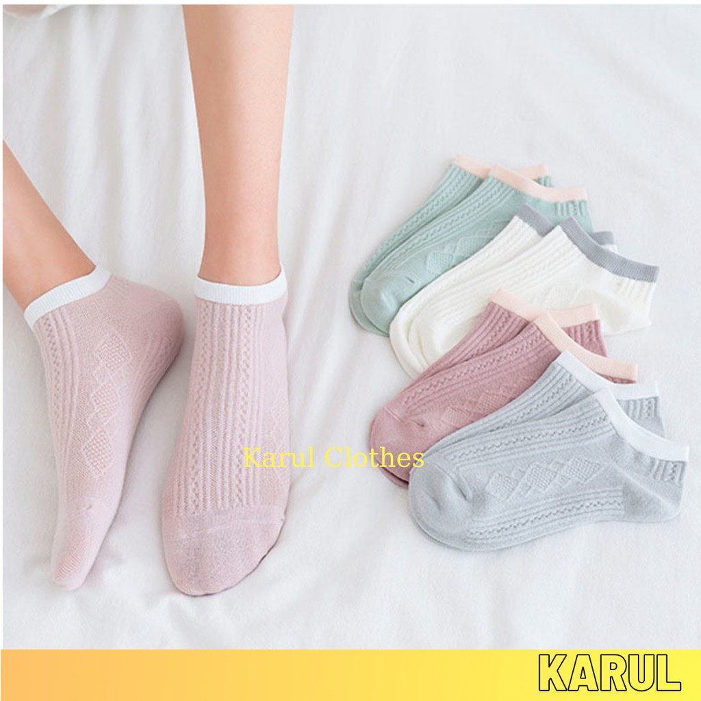 Tất cổ ngắn cotton  thời trang chông hôi chân nhiều mẫu - Vớ cố ngắn  cotton  chống hôi chân thời trang Hàn Quốc