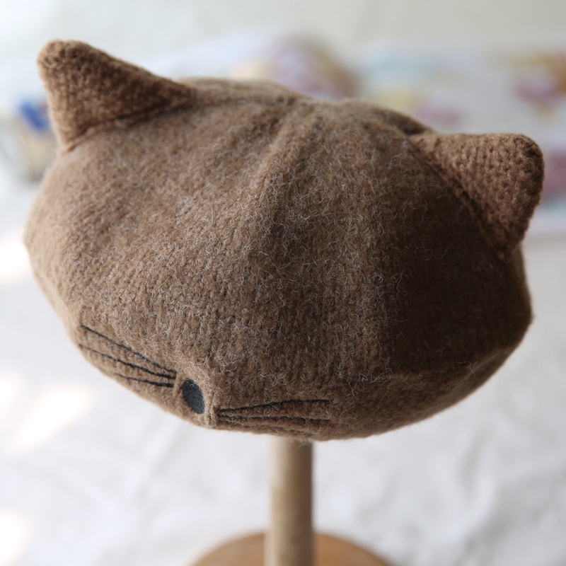 Mũ Beret Dệt Kim Mềm Mại Thời Trang Thu Đông Phong Cách Hàn Quốc Cho Nữ