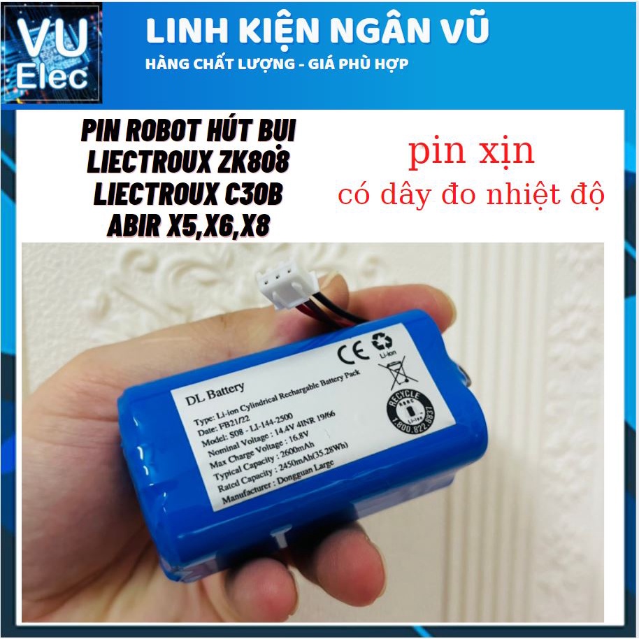 Pin robot hút bụi ROBOT HÚT BỤI LIECTROUX ZK808