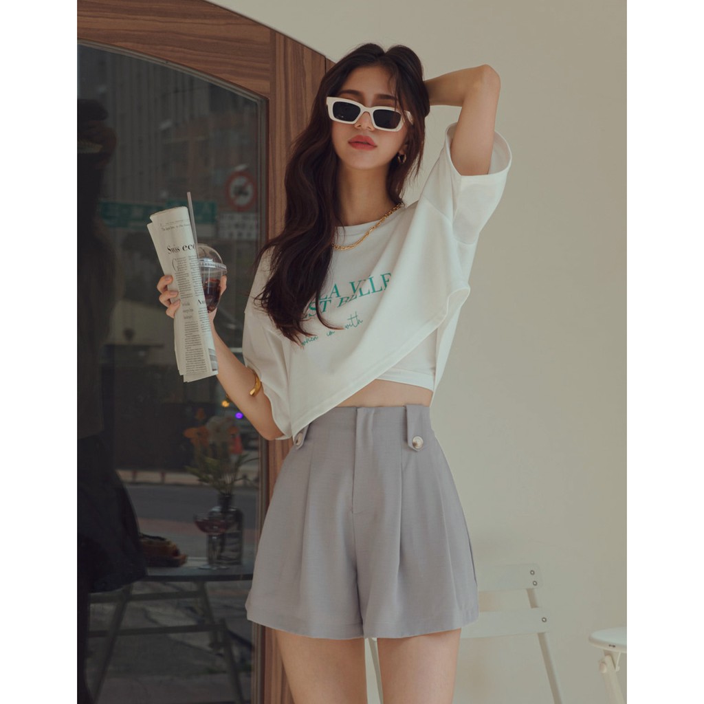 Áo croptop thun dáng rộng nữ Air Space 2121821023