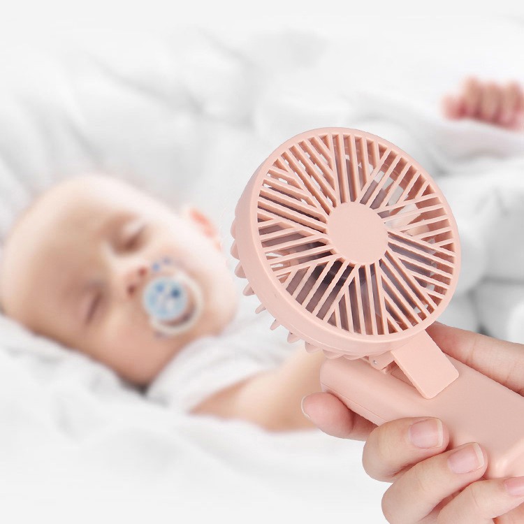 Quạt Tích Điện Đa Năng Mini Fan - Quạt 3 Cấp Độ, Pin Trâu, Nhỏ Gọn, Dễ Thương [CHẤT LƯỢNG CAO]