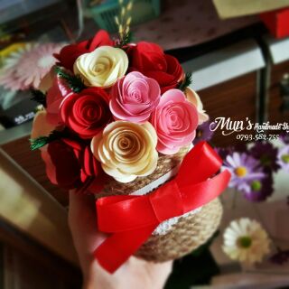 Chậu hoa hồng giấy - Handmade Roses 🌹🌹