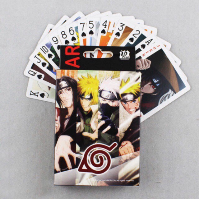 Bộ bài tây, tú lơ khơ tổng hợp nhiều mẫu One Piece, Naruto, Dragon Ball, Kimetsu no Yaiba, Conan, Doraemon, anime, manga