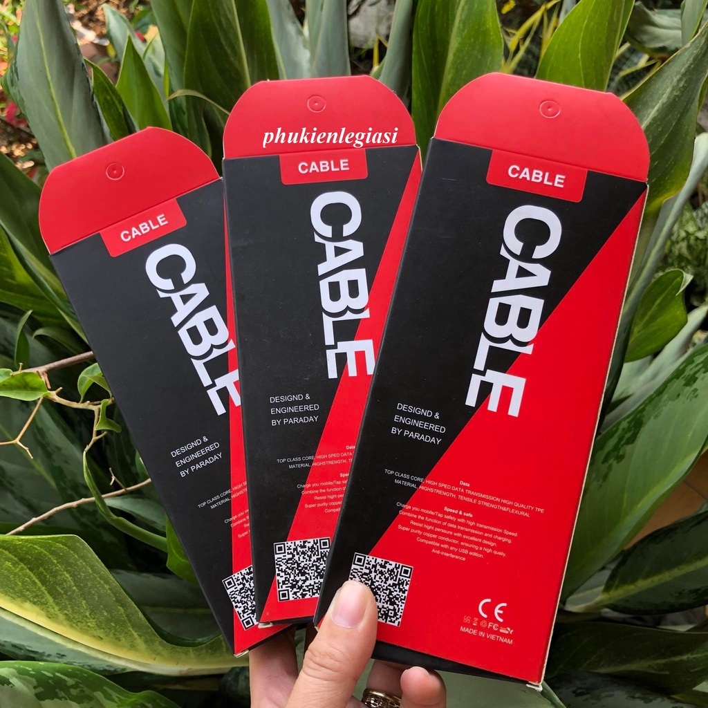 Cáp sạc tự ngắt báo Led dây bện dù