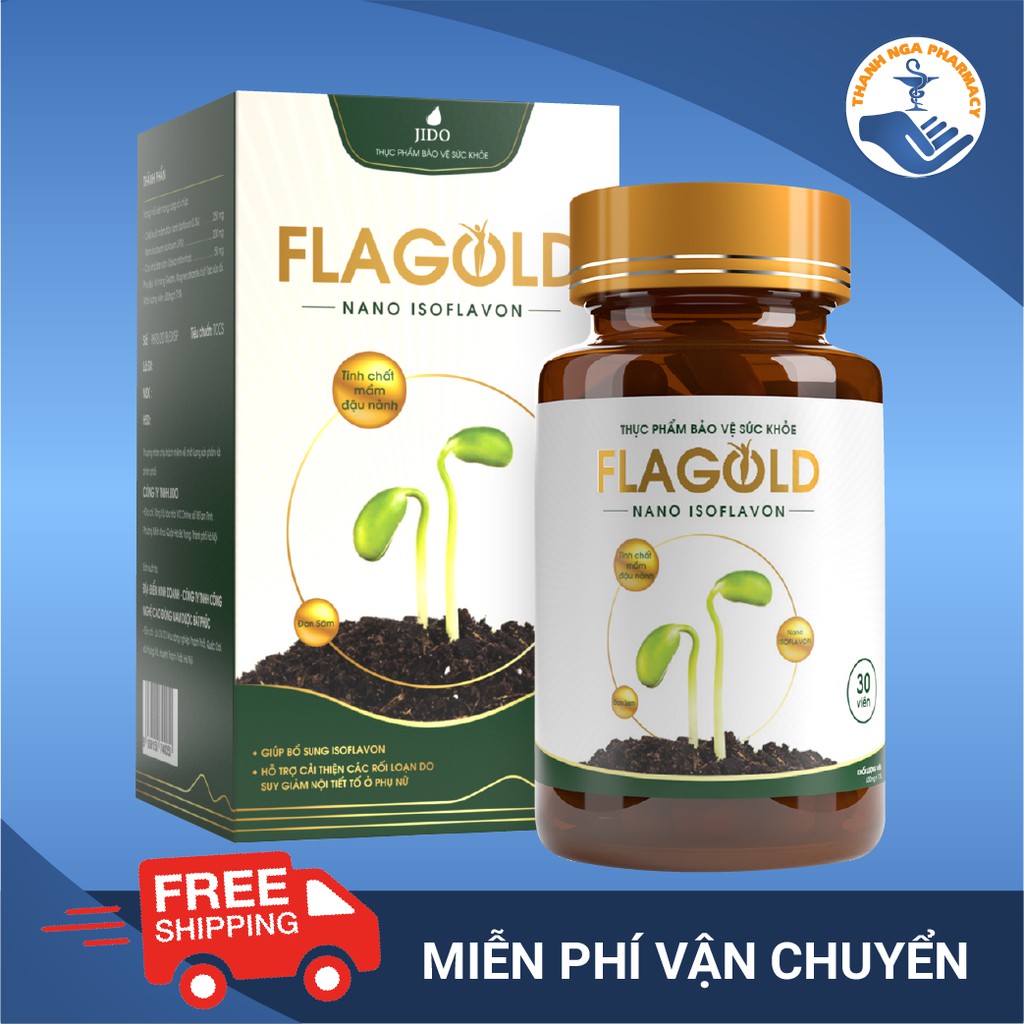 [CAM KẾT CHÍNH HÃNG] FLAGOLD TINH CHẤT MẦM ĐẬU NÀNH NANO ISOFLAVON