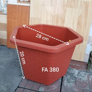 Bộ 3 chậu dài 67cm và 3 chậu FA 380 trồng rau trồng hoa