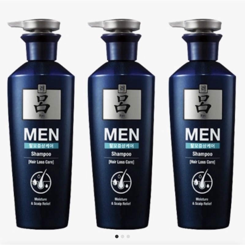 Dầu gội Ryo cho nam giảm rụng tóc, phục hồi da đầu và dưỡng ẩm chai 400ml Ryo men Shampoo Hair Loss Care từ Hàn Quốc