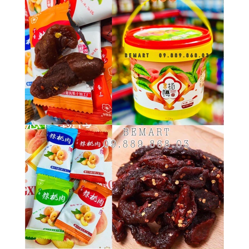 DINGXIANG LA TAO ROU_ ĐÀO SẤY MUỐI ỚT XÔ 408gr