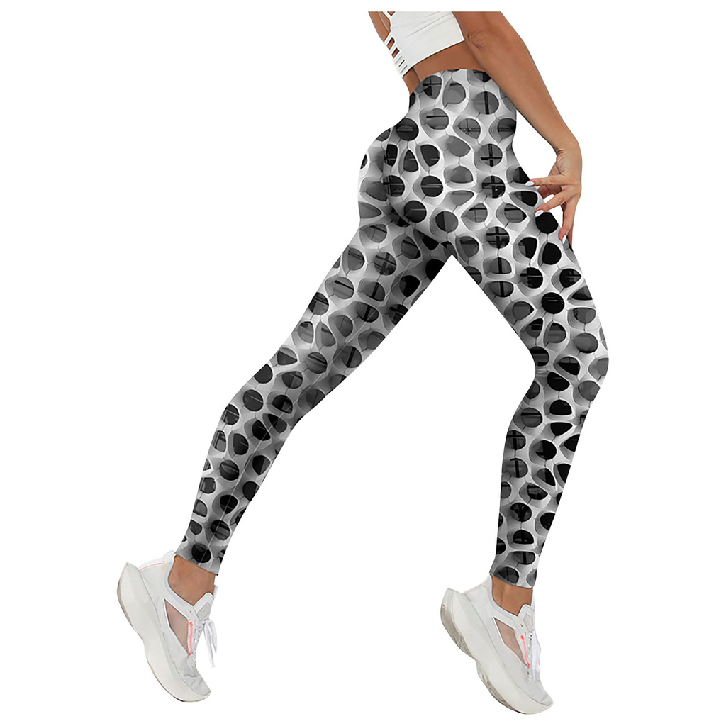 High-waisted stretch sports running fitness yoga bottoming nine-point pants