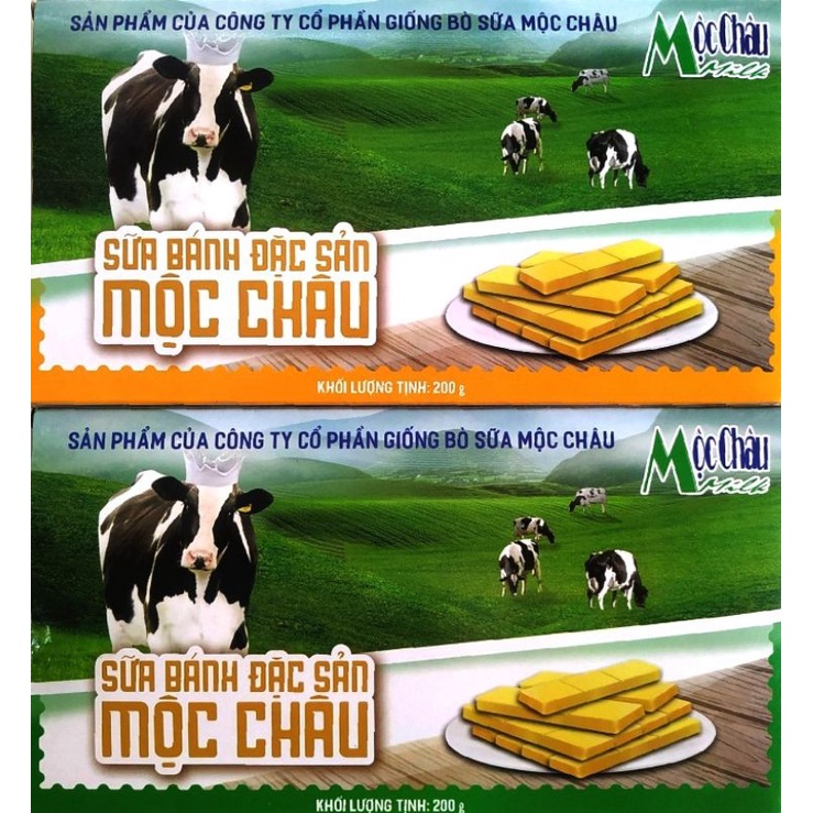 Bánh Sữa Đặc Sản Mộc Châu gồm: Bánh Vàng, Bánh Xanh, Ca Cao