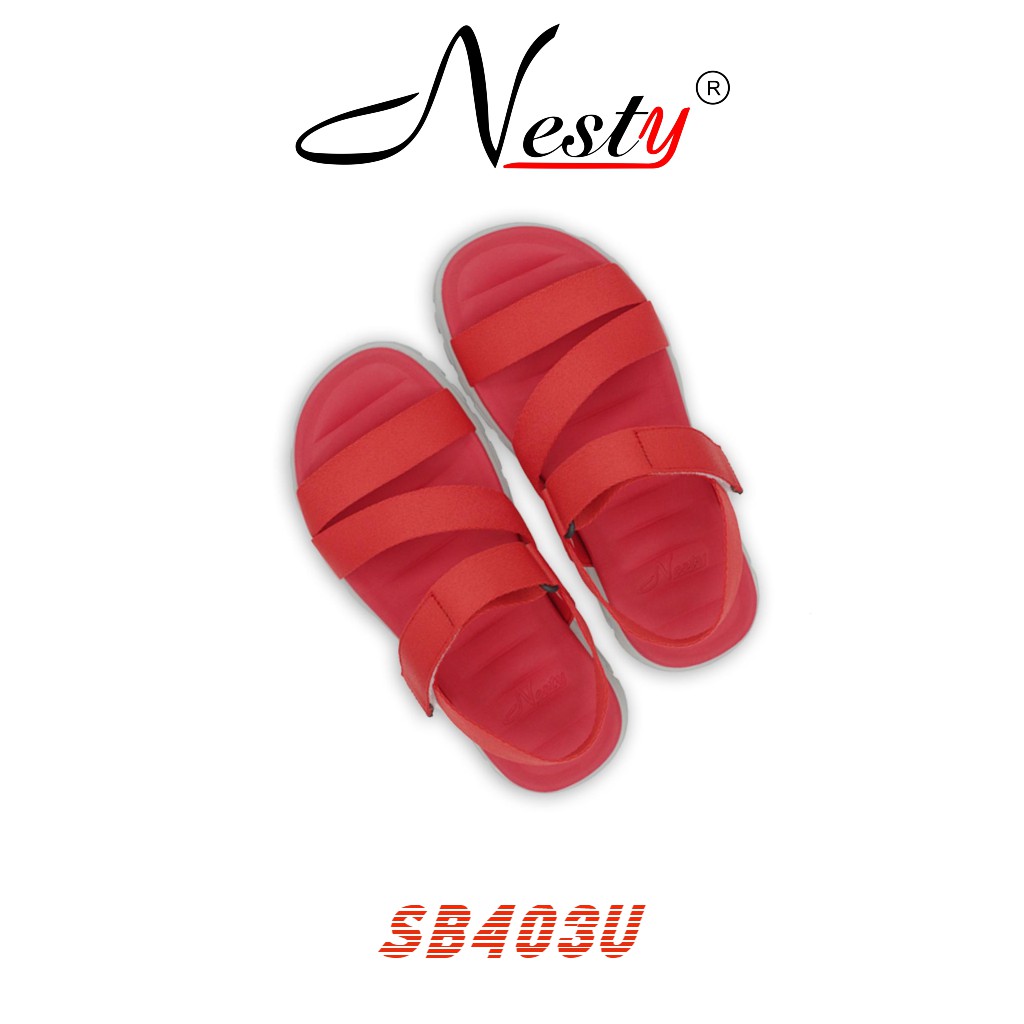 Màu Đỏ Nam Nữ Mới Nhất - Giày Sandal NESTY SB403U - Giày dép quai hậu ngang học sinh đi học xinh đẹp Xume Đà Nẵng