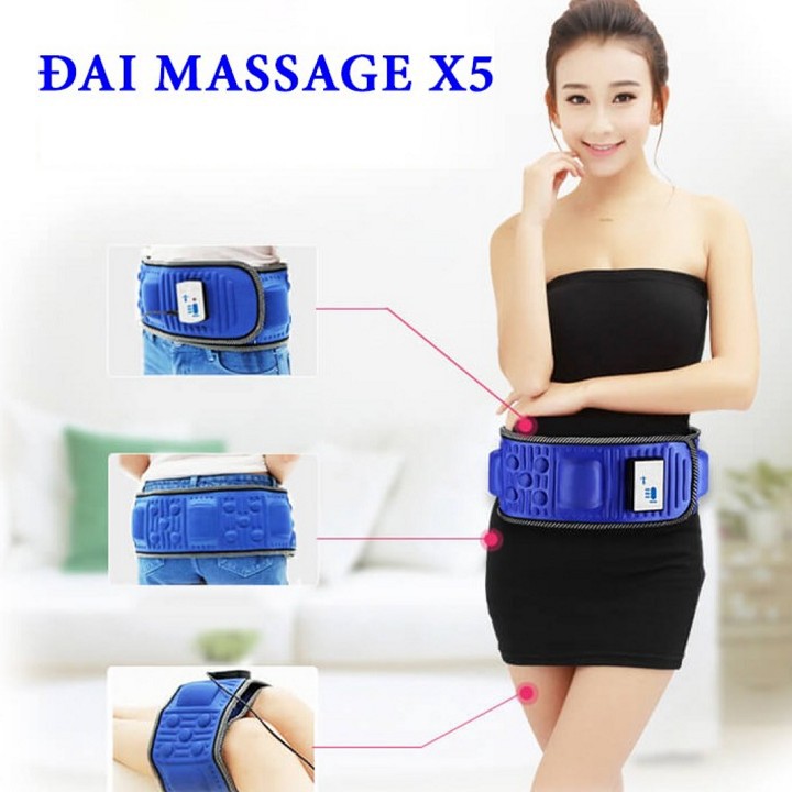 ĐAI MASSAGE X5 CHÍNH HÃNG GIÚP ĐÁNH TAN MỠ BỤNG, ĐÙI, HÔNG, VAI