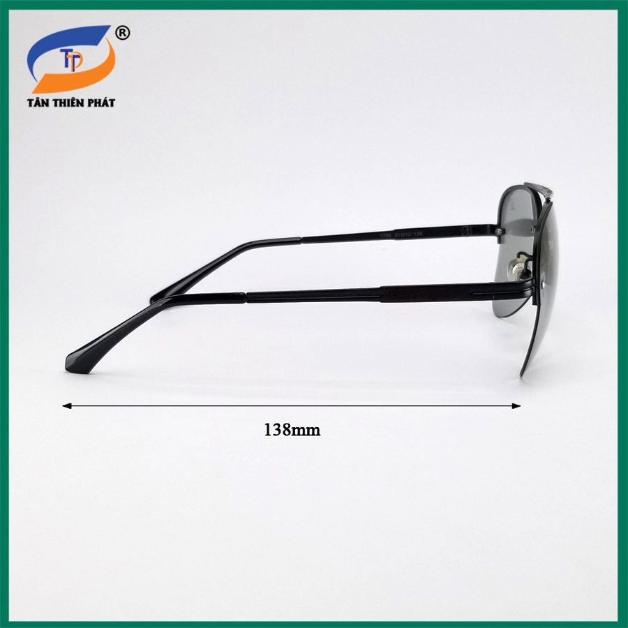 Mắt kính mát nam đổi màu đi ngày và đêm 1706 gọng tròn phi công, tròng nhựa Polarized chống nắng, chống tia UV