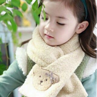 Khăn quàng cổ mặt gấu cho bé