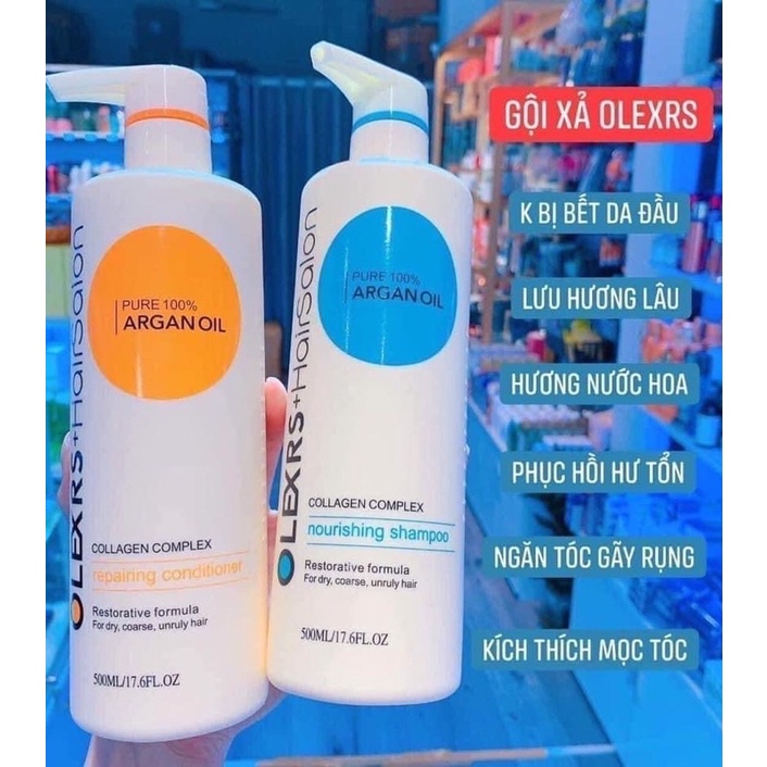 CẶP GỘI XẢ OLEXRS HAIR SALON CHĂM TÓC TÓC MỀM MƯỢT