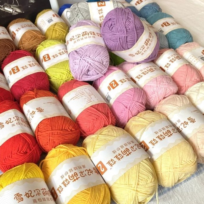 MỚI [50gram-BabyYarn#2/ 4 sợi] - Bảng màu 1-40 Len móc sợi baby yarn số 2 - Móc Thú - Phụ Kiện Tóc siêu đẹp