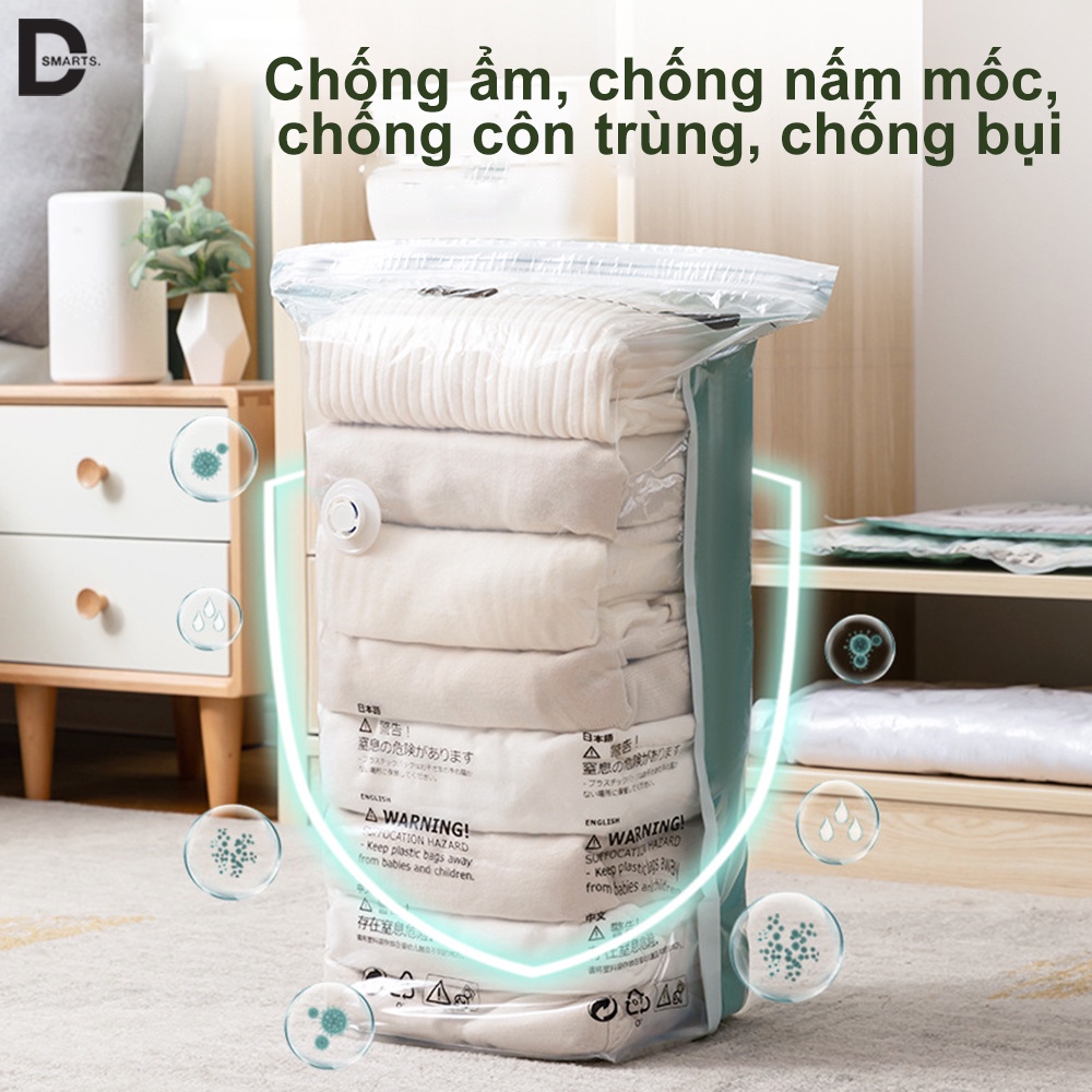 Túi hút chân không đựng quần áo, chăn màn, chống bụi, bảo quản chăn, ga, gối tiện dụng