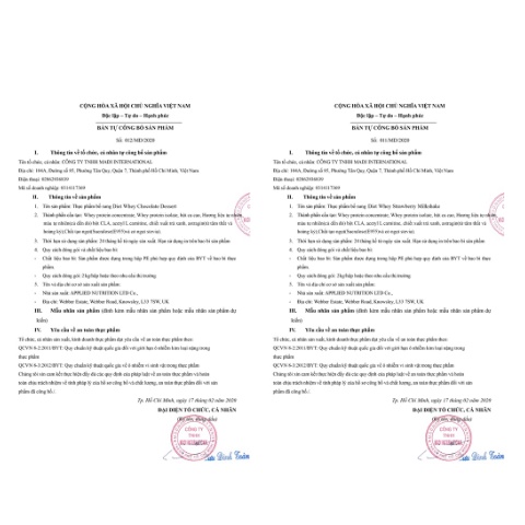 [Giá hủy diệt] [Chính hãng] Applied Nutrition Diet Whey Protein 1000g bổ sung protein, ít calories, ít béo, tăng cơ