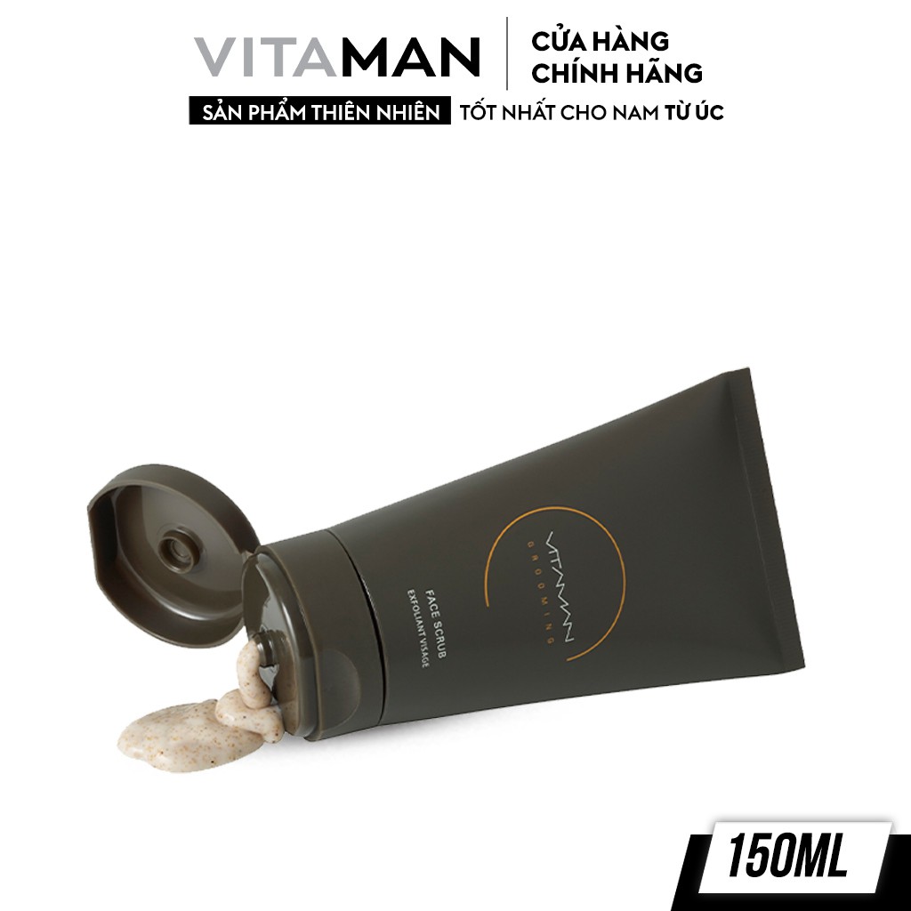 Kem Làm Sạch Tế Bào Chết Cho Da Mặt Dành Cho Nam Vitaman Grooming Face Scrub 100ml