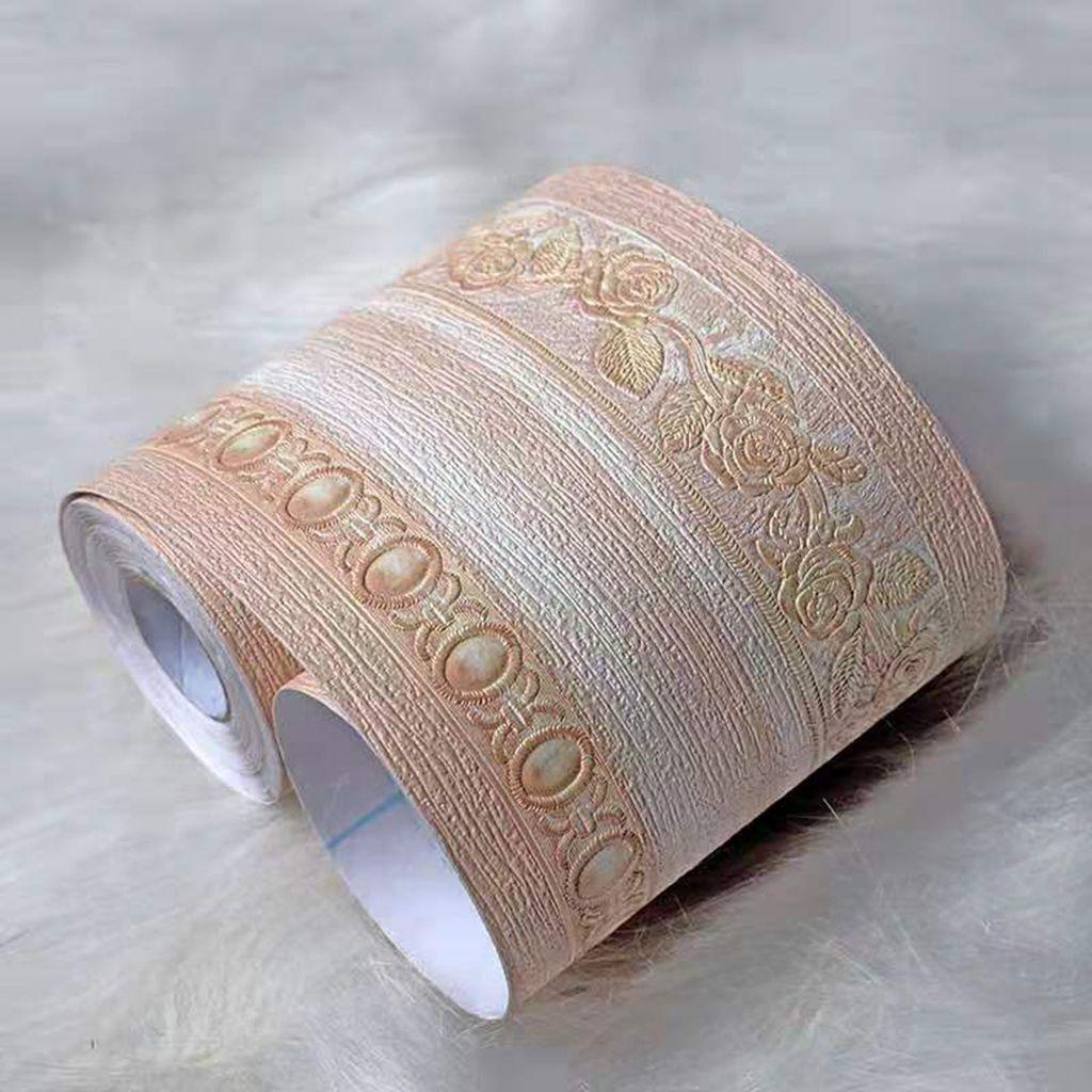 1 Cuộn Giấy Dán Tường Tự Dính Họa Tiết Nổi Vintage Trang Trí Nhà Cửa