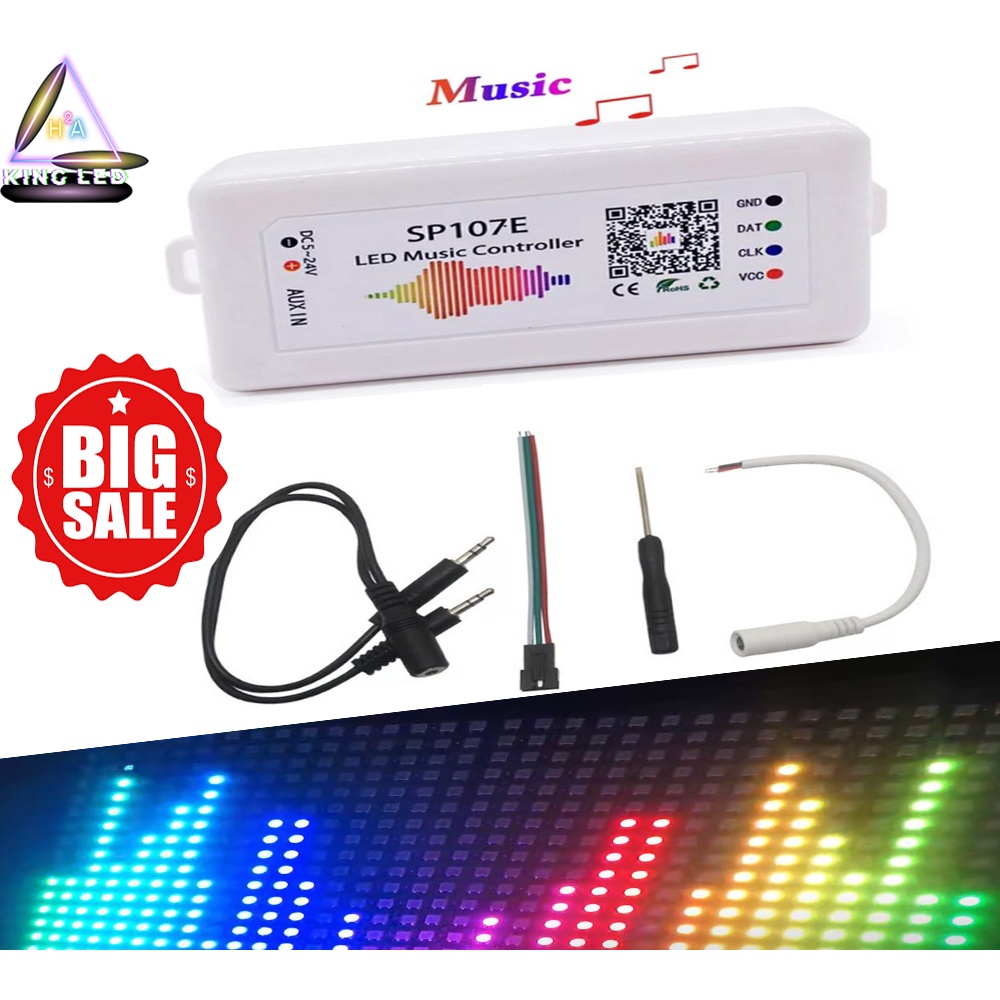 🆘 🆘[ HOT TREND 2024] Bộ điều khiển SP107E LED nháy theo nhạc MATRIX - APP Android/IOS qua BLUETOOTH