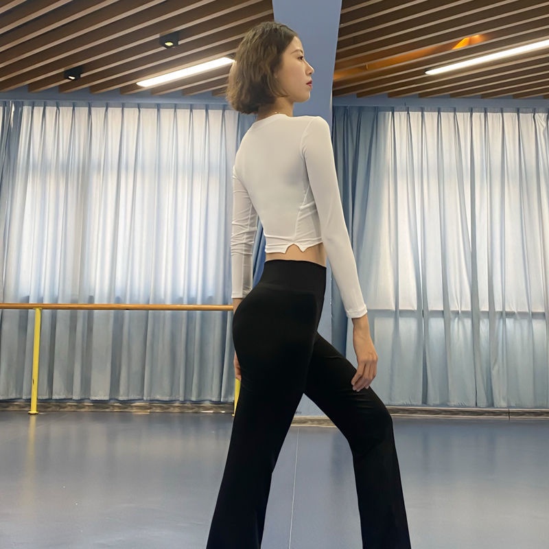 Quần áo tập nhảy Latin quần áo tập thể dục của phụ nữ áo tập yoga dài tay quần áo chạy bộ quần áo thể dục thể thao áo th
