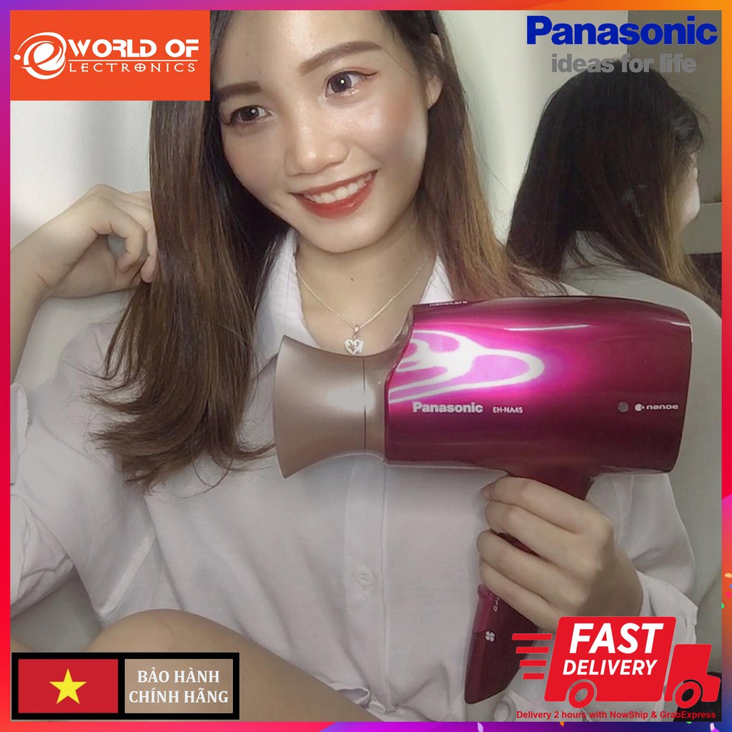 Máy sấy tóc dưỡng ẩm Nanoe và Platinum ion* Panasonic EH-NA45RP645 EH-NA98RP645 làm mượt tóc