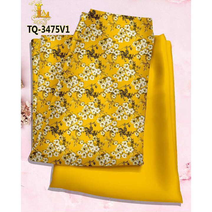 VẢI MAY ÁO DÀI IN 3D HOA XINH SIÊU ĐẸP CÓ ẢNH THẬT