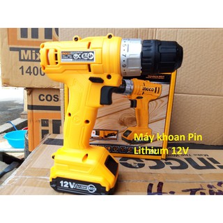Máy khoan pin dùng pin Lithum 12V Ingco CDLI1211 kèm1 pin + 1 sạc