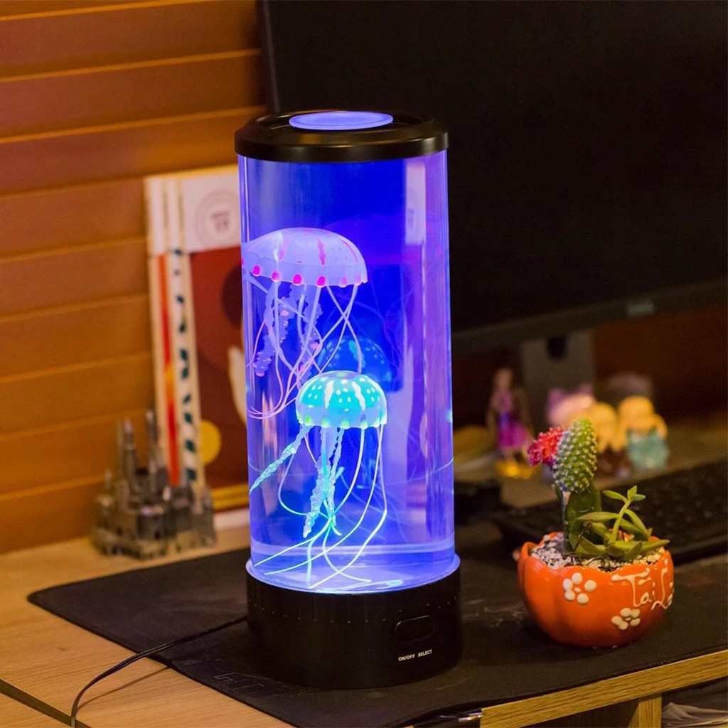 Đèn ngủ con sứa Windoo bơi lội sinh động đổi màu có điều khiển từ xa