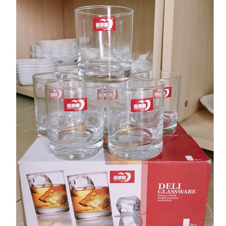 Bộ cốc thủy tinh 6 chiếc DeLi chính hãng chất lượng cao các loại