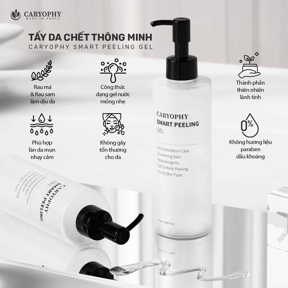 Tẩy Da Chết Tẩy Tế Bào Chết Thông Minh Ngừa Mụn Caryophy Smart Peeling Gel