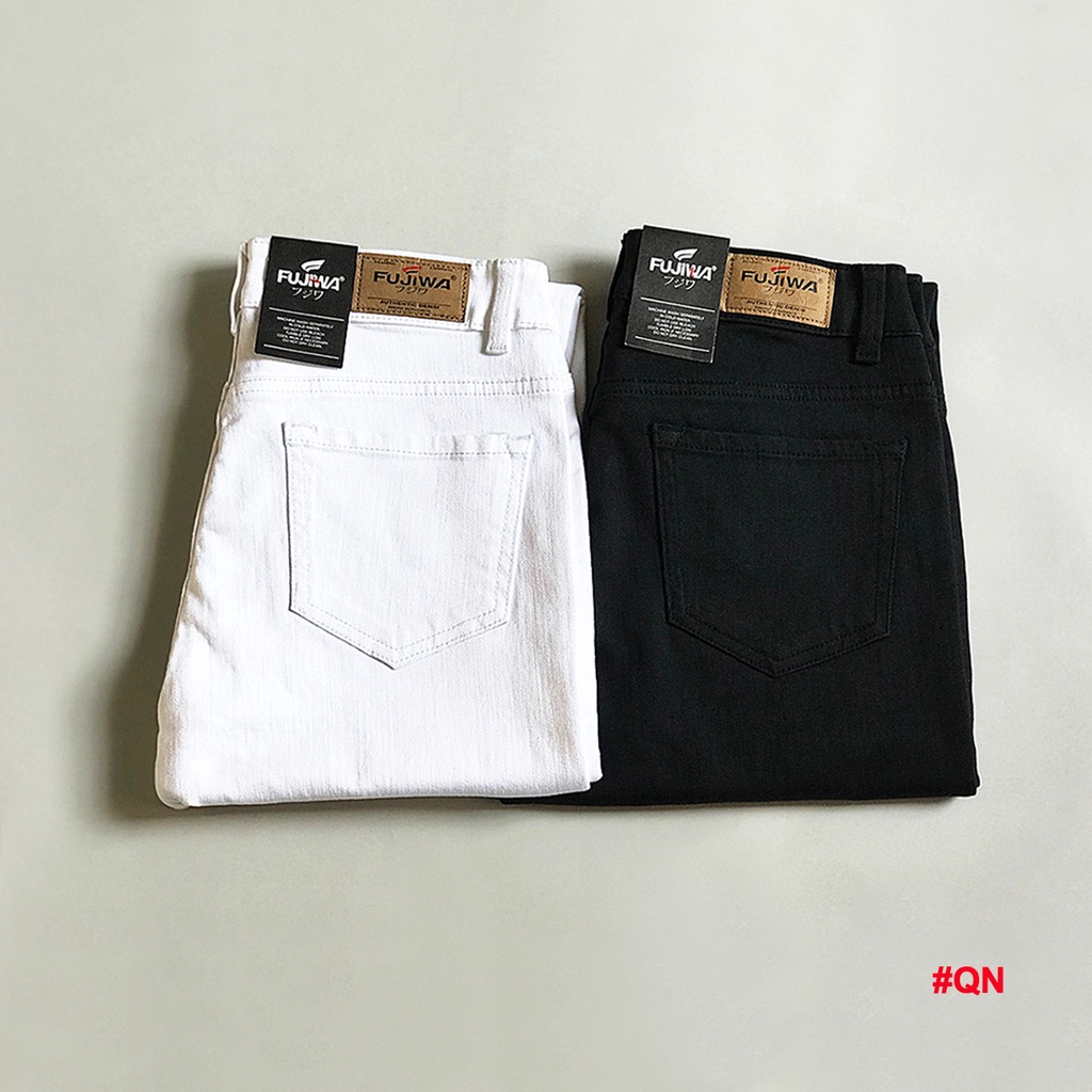 Quần Jean Nữ Ống Đứng FUJIWA - QN. Quần Ống Đứng Không Ôm, Co Giãn Tốt. Size 26, 27, 28, 29, 30, 31, 32 (42kg - 70kg)