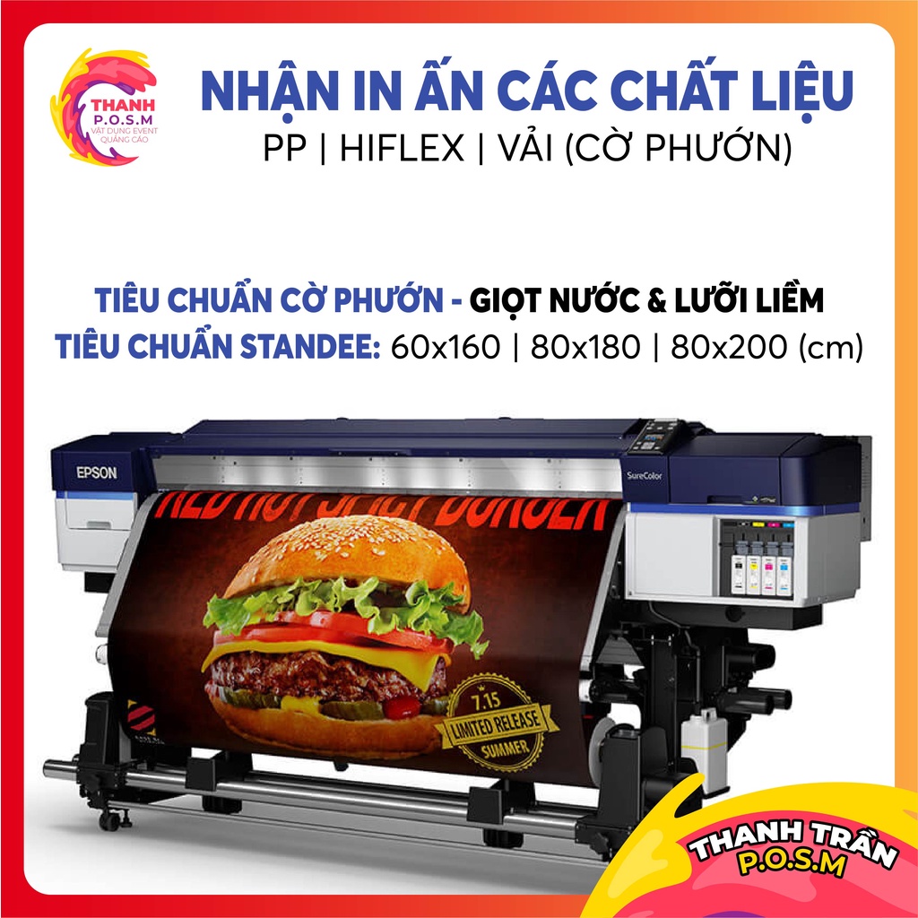 Print - in Kỹ Thuật Số trên các Chất Liệu PP cán màng, Hiflex, Backdrop...