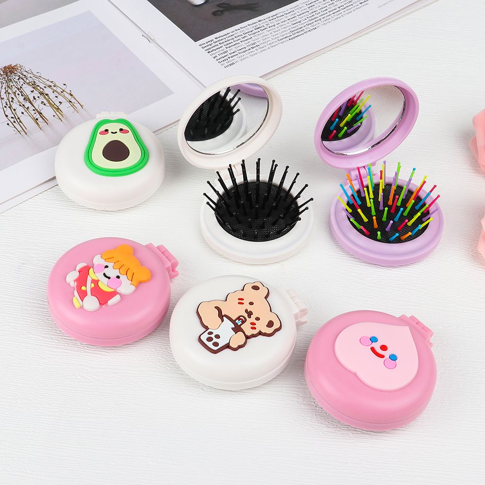 [Hàng mới về] Lược chải tóc lông mềm có thể gấp gọn chải được tóc khô và tóc ướt 2 trong 1 chống tĩnh điện