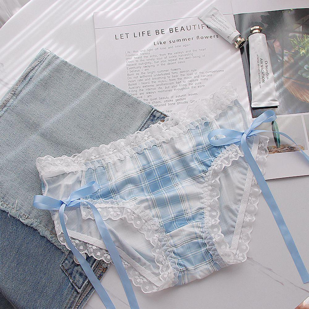 OCEANMAP Quần Lót Mềm Mại Lưng Vừa Phối Dây Ruy Băng Phong Cách Lolita