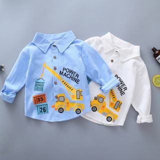 💥SIÊU TỐC💥Áo sơ mi cần cẩu bé trai Quảng Châu cao cấp mềm mát thấm hút💥Size 80-120💥