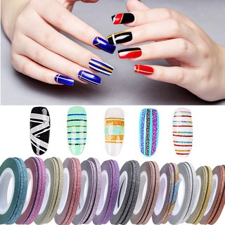 Cuộn băng dính 3D 6 màu dùng để làm nail