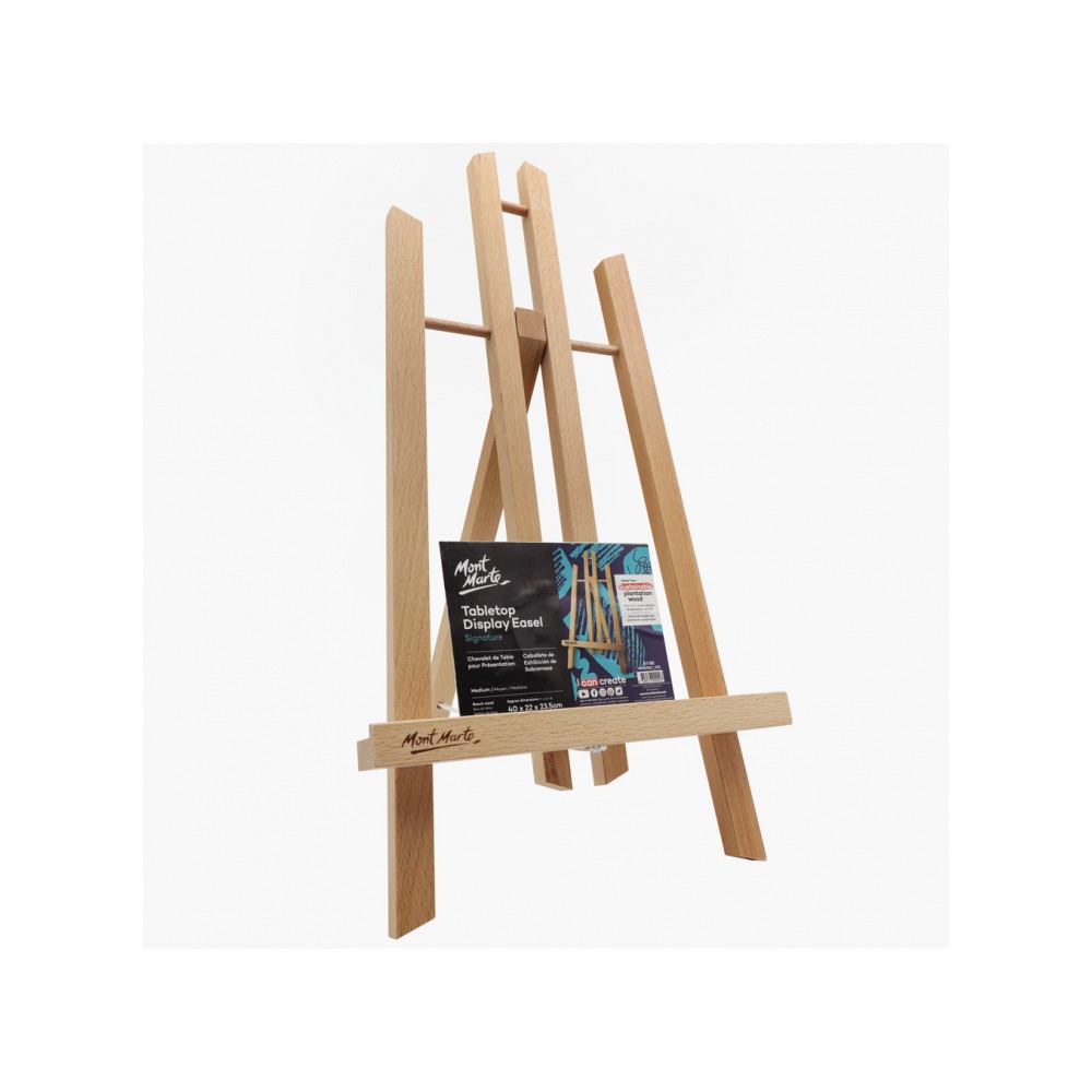 Giá vẽ gỗ trưng bày mini treo tranh 3 chân cỡ trung bình Mont Marte Signature Tabletop Display Easel - Medium
