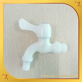 Vòi nước, vòi hồ nhựa PVC cao cấp loại phi 21 và phi 27 màu trắng