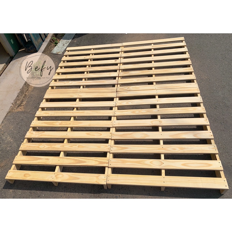 Giường Pallet Gỗ Thông Gỗ Mới 100% / Giường Ngủ Pallet Gấp Gọn - BEFY