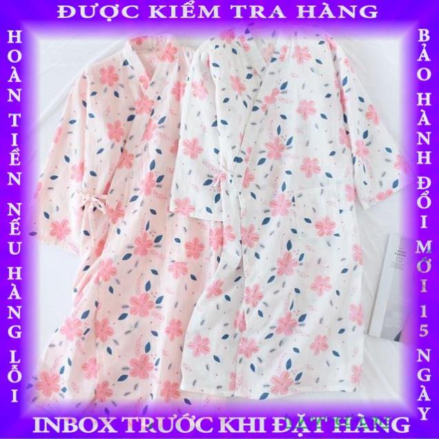 Kimono Nhật Vải Xô 🌿 Áo Choàng Ngủ Mặc Nhà Dễ Thương 🌿IVY215 chimse