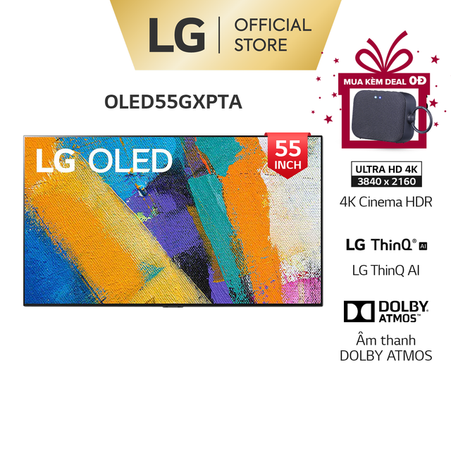 [Mã 66ELHASALE hoàn 7% xu đơn 500K]Smart OLED Tivi LG OLED55GX 55 inch 4K - Model 2020 - Miễn phí lắp đặt