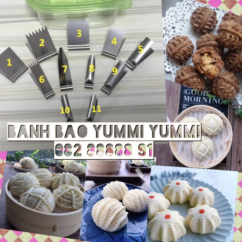 Bộ 11 dụng cụ tạo hình bánh đa dạng cho bếp Hoa